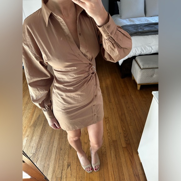 The Fifth Label tan shirt dress, size small/4. - Picture 2 of 4